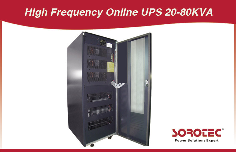 20 - 80 KVA trois - phase 4 ligne d'alimentation ininterrompue, haute fréquence en ligne UPS