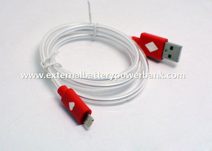 8Pin éclairant le transfert des données d'USB câblent avec la lumière rouge de LED pour iPhone5/5s/6/6Plus