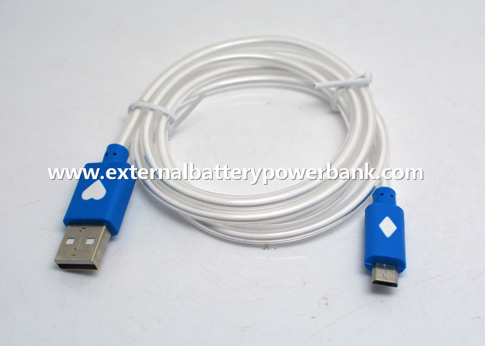 câble de transfert des données d'USB de micro de 1M avec la lumière bleue pour des téléphones d'androïde de Samsung