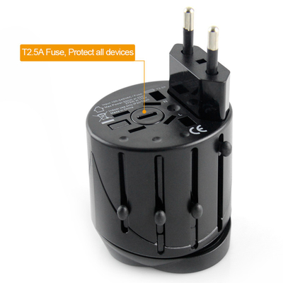 Adaptateur de courant alternatif De voyage international avec le port USB et fusible protégé