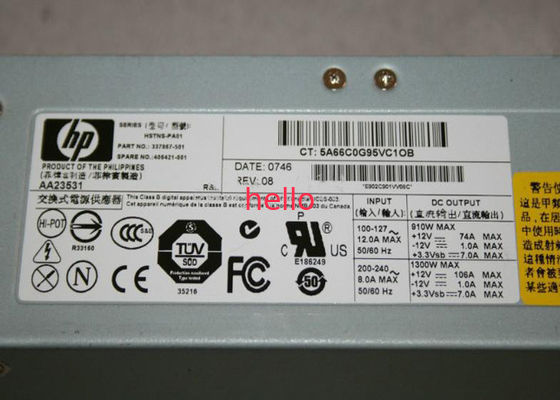 Compaq 337867-001 alimentations d'énergie de serveur de 1300W HP avec la fan active