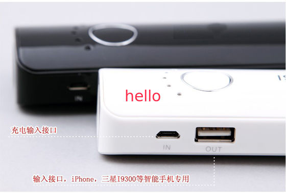 Portable noir mobile d'alimentation d'énergie de 5 volts avec OEM 5200MAH
