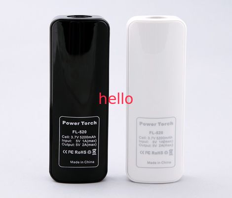 Portable noir mobile d'alimentation d'énergie de 5 volts avec OEM 5200MAH