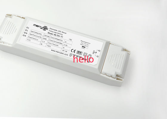 Rebord arrière IP20 de tension de Traic de 75 watts de conducteur constant de Dimmable LED