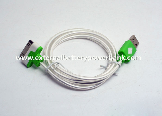 câble brillant de transfert des données de 100cm USB avec le feu vert pour iPhone4/4S/iPad1/iPad2