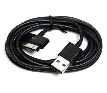 Câble extra-long de synchronisation de données du noir 6FT USB pour l'iPad de l'iPhone 4 4S 3GS iPod d'Apple