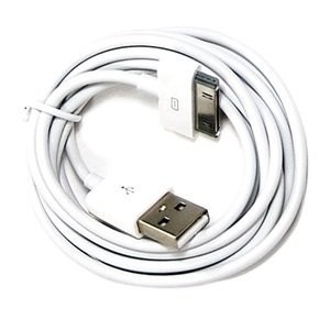 Câble extra-long de synchronisation de données du noir 6FT USB pour l'iPad de l'iPhone 4 4S 3GS iPod d'Apple