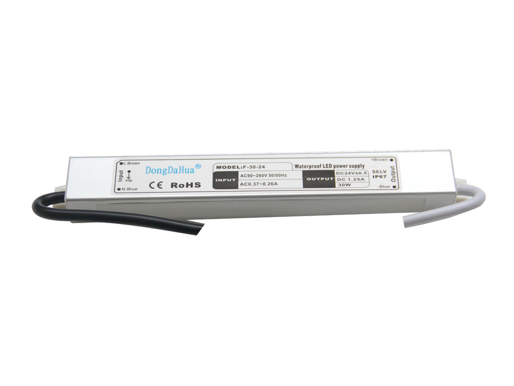 C.C 30W de la longue durée 24V imperméabilisent C.A. EN55022 du conducteur 120V de LED pour la lumière de bande flexible de LED