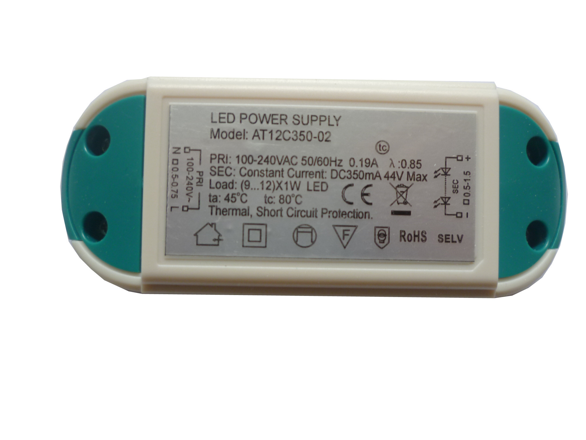 24V la tension constante imperméable de C.C 12W a mené en légère 55015 de conducteur