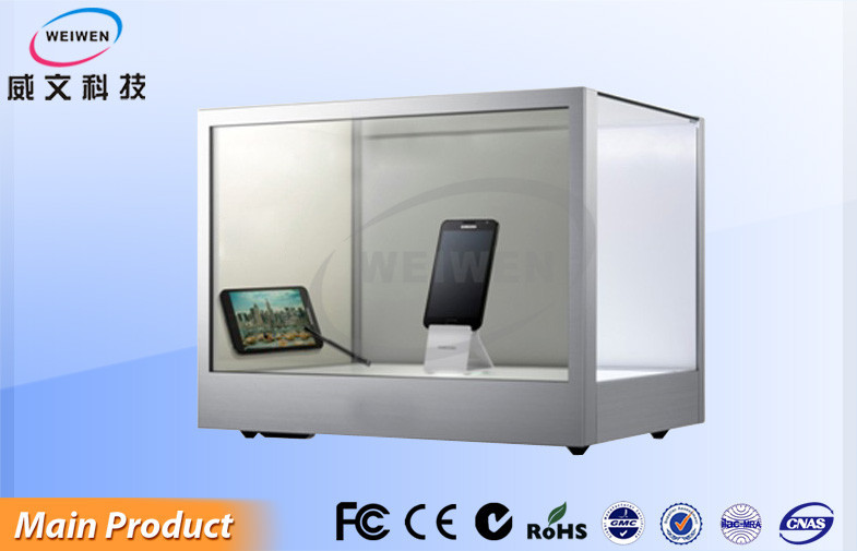 Machine infrarouge de bureau adaptée aux besoins du client de publicité de contact d'affichage transparent d'affichage à cristaux liquides