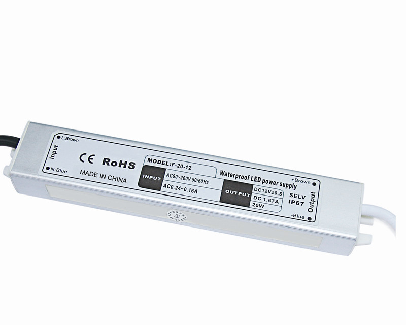 C.A. 110-264V 20W de C.C 12/24V imperméabilisent le conducteur de LED pour l'affichage d'affichage à cristaux liquides