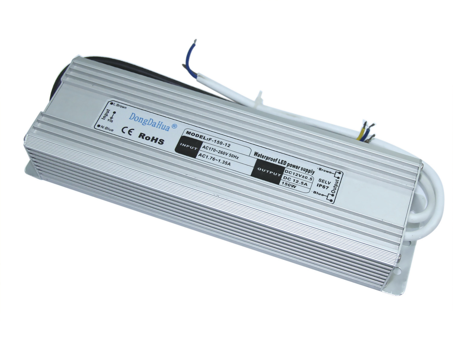 conducteur imperméable à sortie unique de 24VDC LED 6.5A 60Hz pour la lampe de LED, alimentation d'énergie de 150W LED