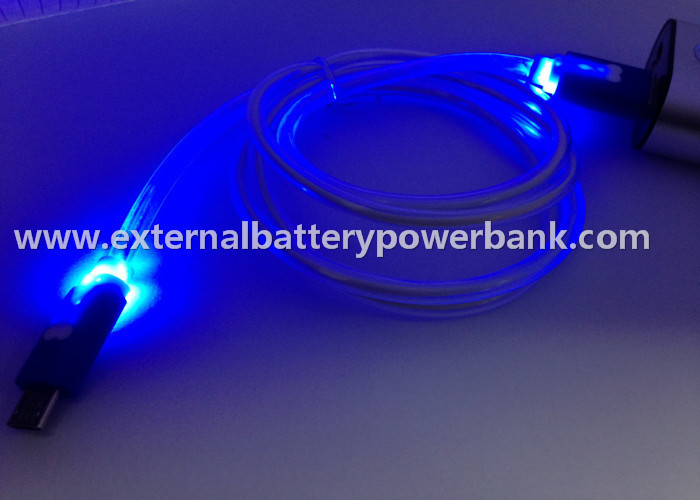 Câble de remplissage d'USB de couleurs de la lumière 4 de LED de données micro du transfert des données Cable/USB