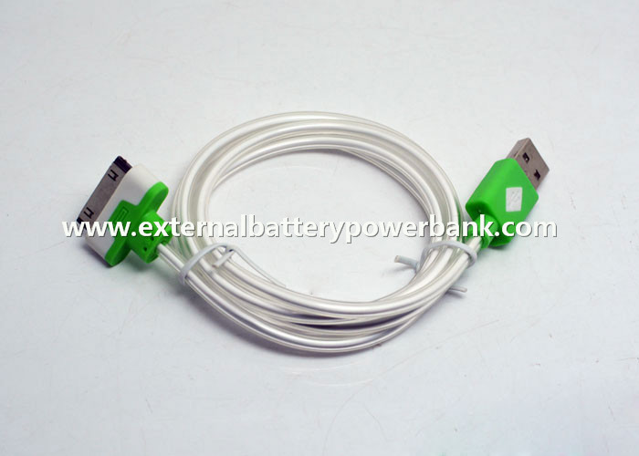 câble brillant de transfert des données de 100cm USB avec le feu vert pour iPhone4/4S/iPad1/iPad2