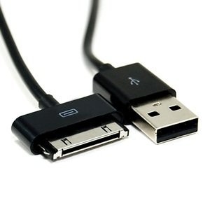 Câble extra-long de synchronisation de données du noir 6FT USB pour l'iPad de l'iPhone 4 4S 3GS iPod d'Apple