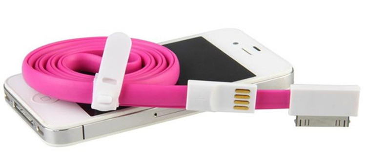 la borne 30 1.2m magnétique de câble de chargeur de l'iPhone 4/4S USB transfèrent longtemps le fil